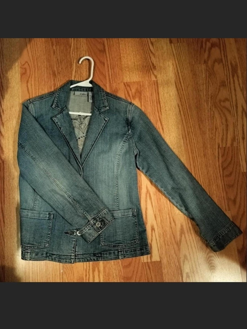 Women’s Denim Blazer Jacket - Medium Blue